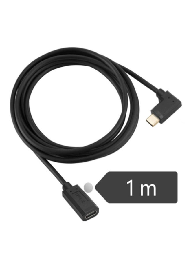 Suitable For Type-C Male Elbow To Female Straight Head Data Extension Line Forward And Reverse Insertion Standard 16-core 3A Current-Color:1.8 M - Image 3